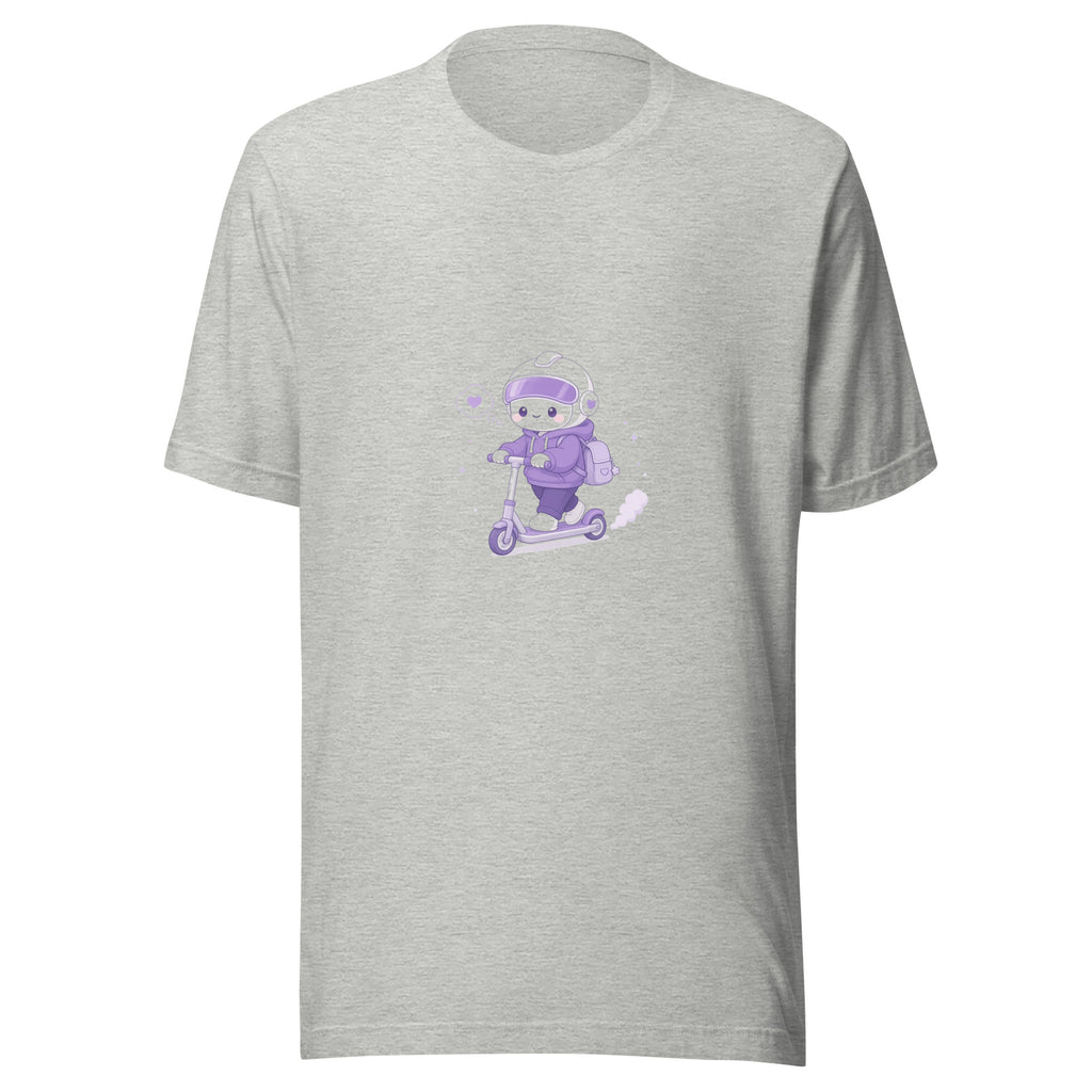 Dash Hero tee ALMOST THERE — cute commute robot graphic tee mockup