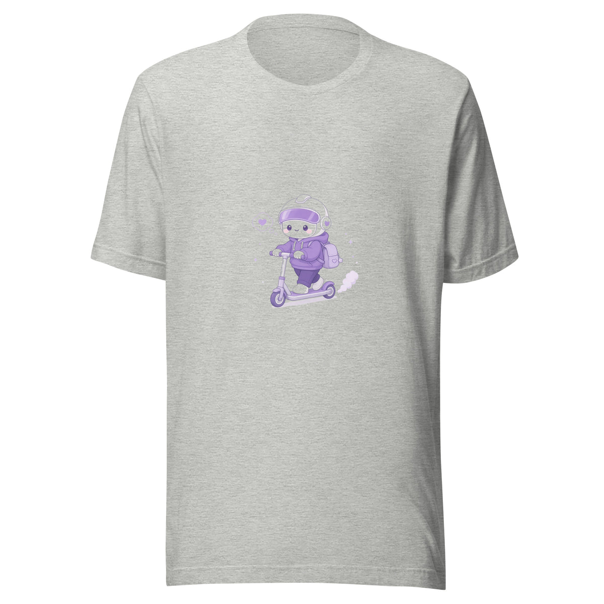 Dash Hero tee ALMOST THERE — cute commute robot graphic tee mockup