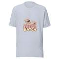 Bake Hero tee FRESH BATCH — cute baking robot graphic tee mockup