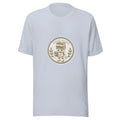 Stack Badge tee READ MORE — cute reading robot graphic tee mockup