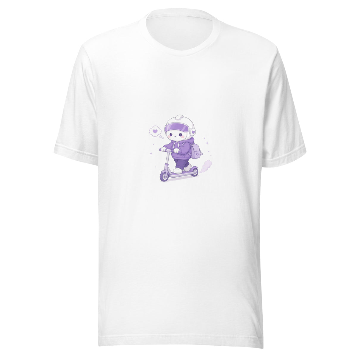 Dash Hero tee ALMOST THERE — cute commute robot graphic tee mockup